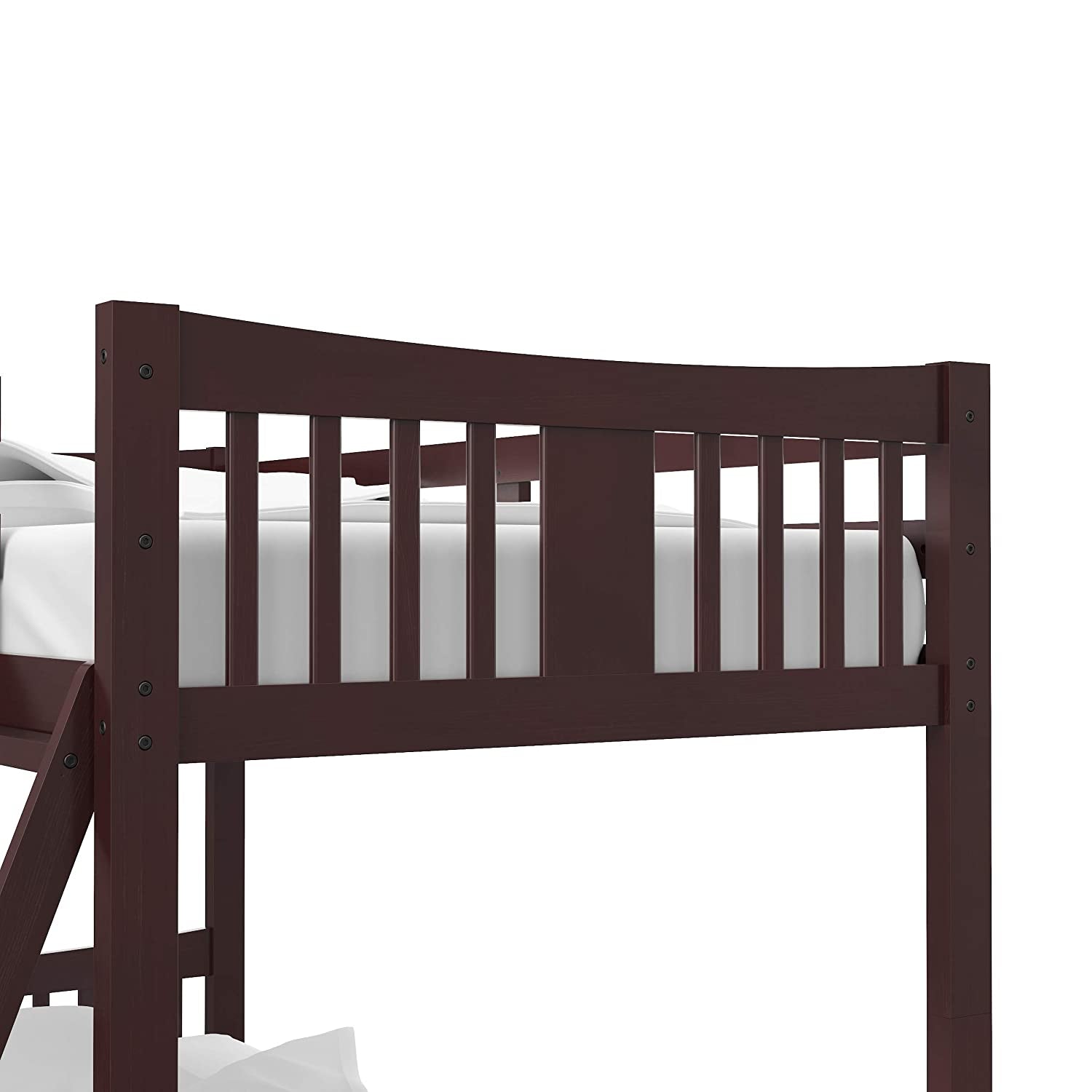 Caribou Twin-Over-Twin Bunk Bed – GREENGUARD Gold Certified Bunk Bed for Kids Bedroom, Converts to 2 Individual Twin Beds, No Box Spring Required (Espresso)