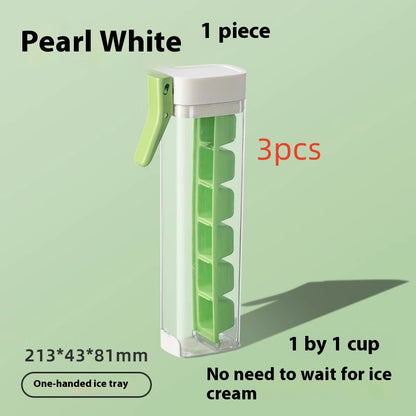 Premium Food Grade Ice Cube Maker with Storage Box - Perfect Kitchen Gadget for Easy Ice Creation