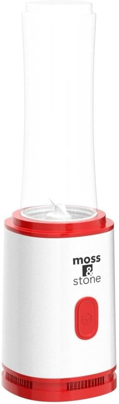 Powerful 20 Oz Single Serve Blender in Stylish White & Red